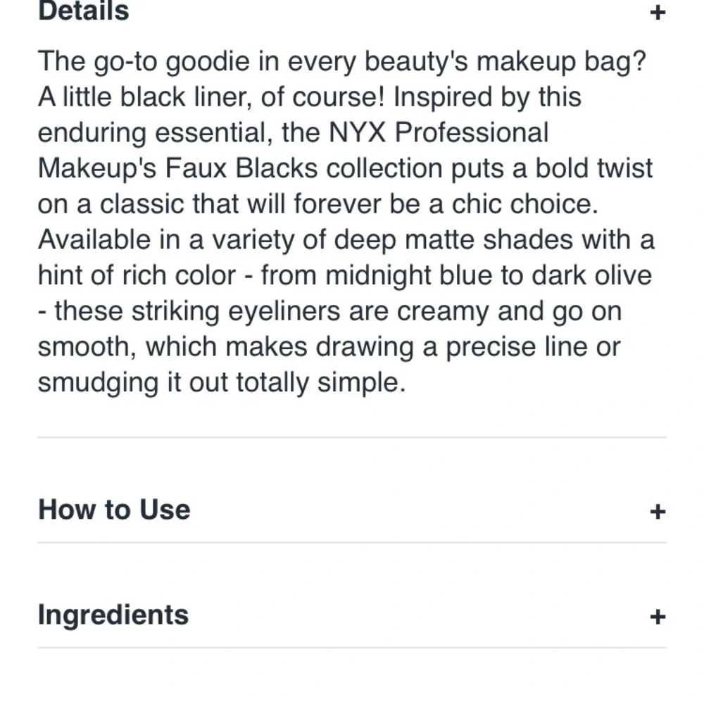 NYX faux blacks inner eyeliner